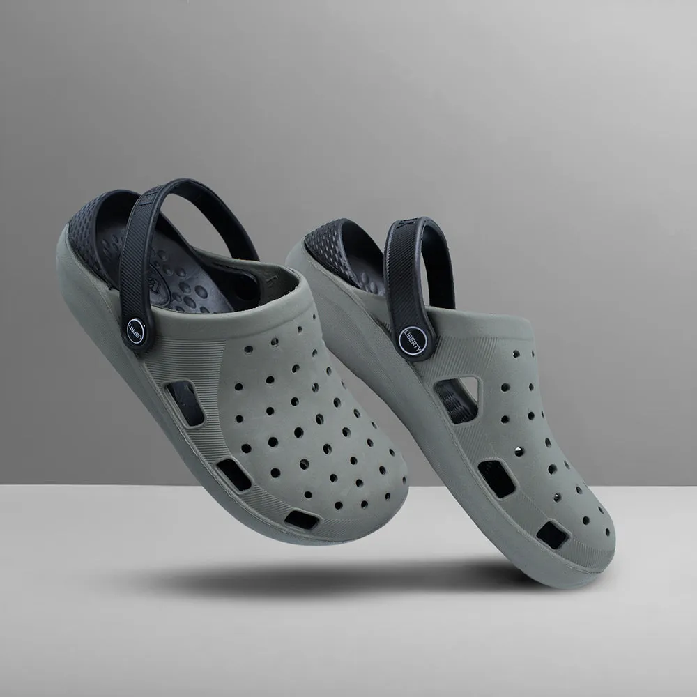 A-HA Grey Slingback Clogs For Men LPMXT-800 By Liberty