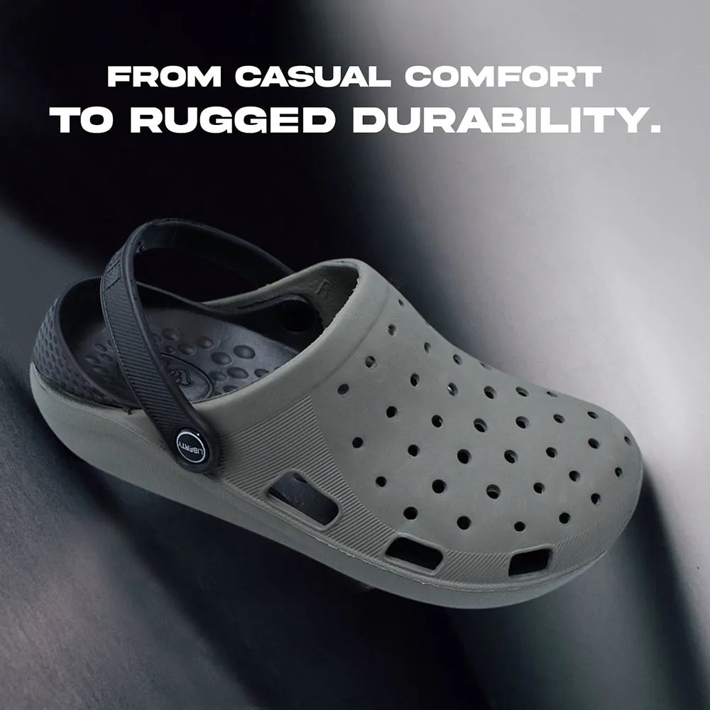 A-HA Grey Slingback Clogs For Men LPMXT-800 By Liberty