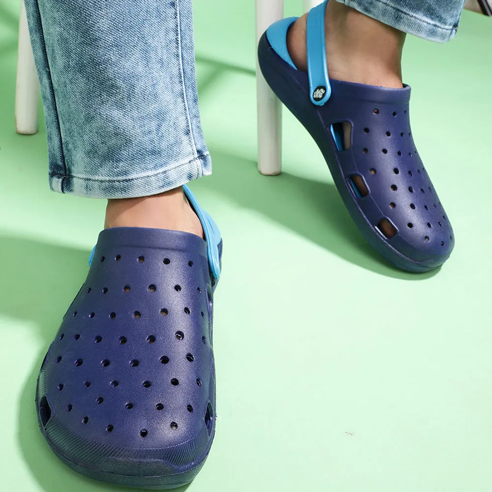 A-HA Navy Blue Slingback Clogs For Men LPMXT-800 By Liberty