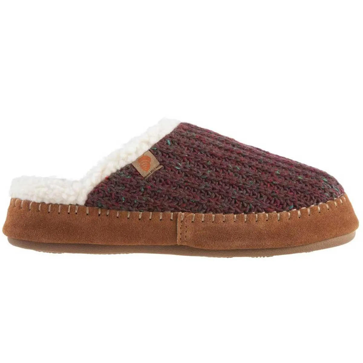 Acorn Women’s Clog - Sustainable Camden Garnet Wool Comfort, Large | A20136GARWL