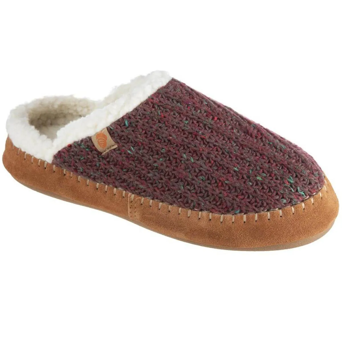 Acorn Women’s Clog - Sustainable Camden Garnet Wool Comfort, Large | A20136GARWL