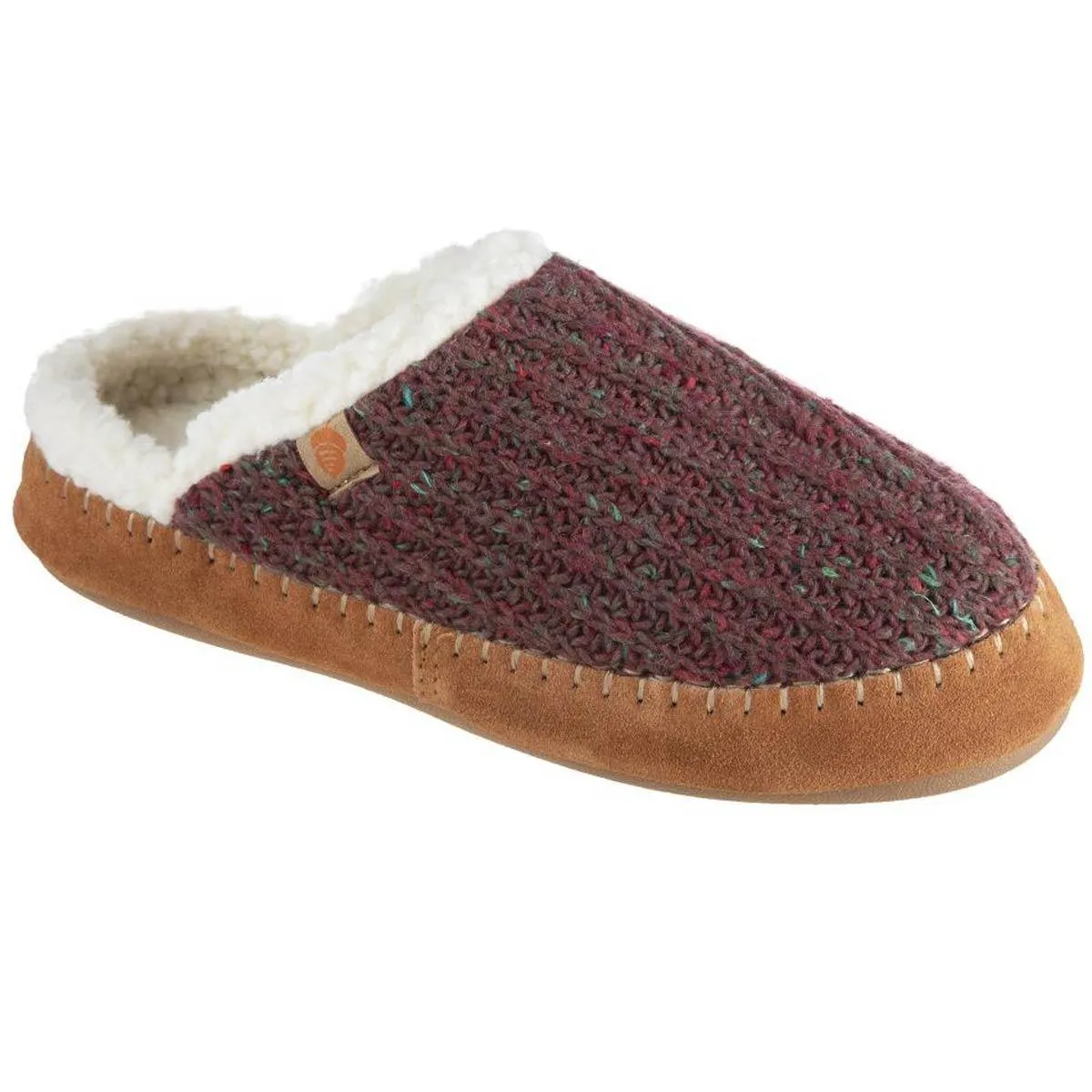 Acorn Women’s Clog - Sustainable Camden Garnet Wool Comfort, Medium | A20136GARWM