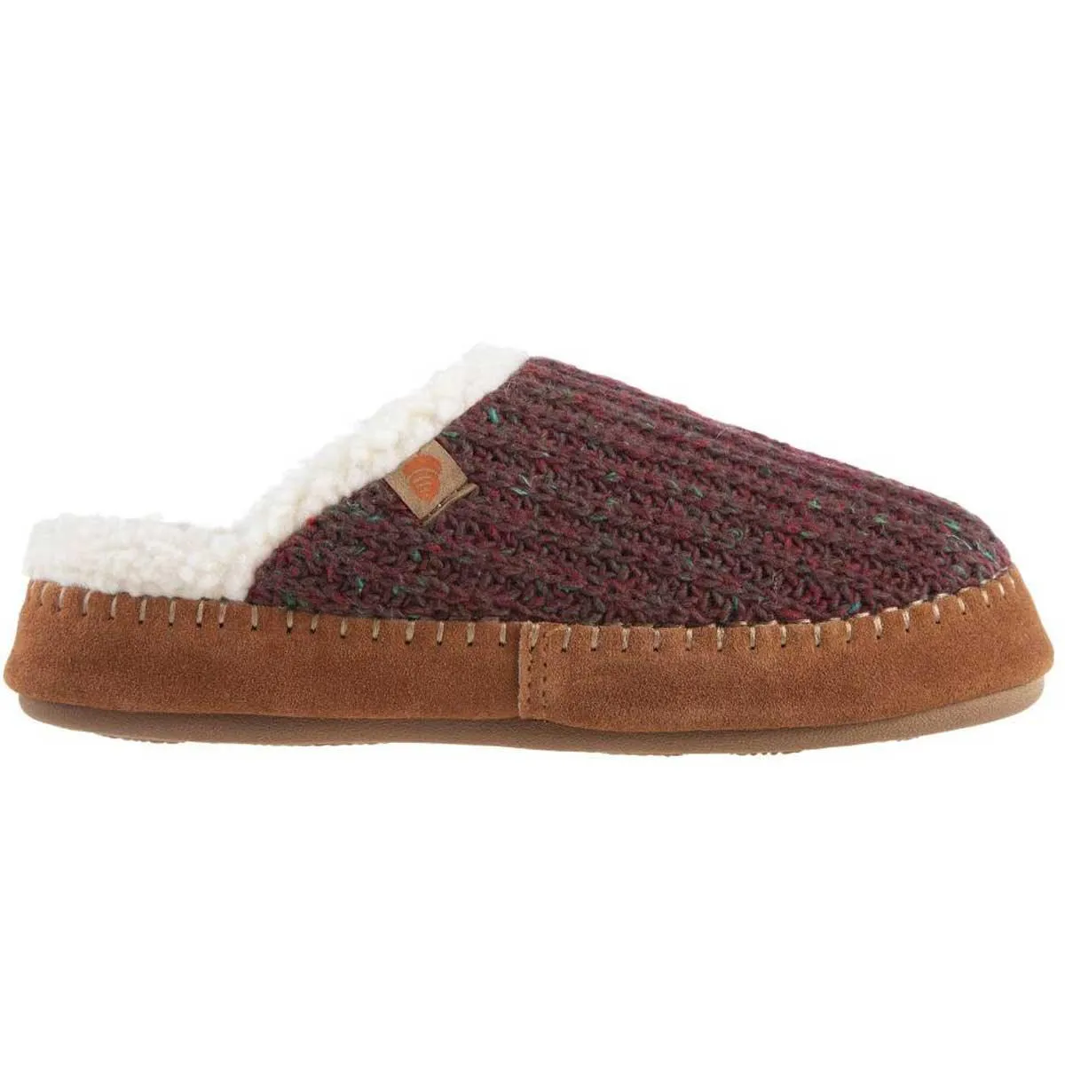 Acorn Women’s Clog - Sustainable Camden Garnet Wool Comfort, Medium | A20136GARWM