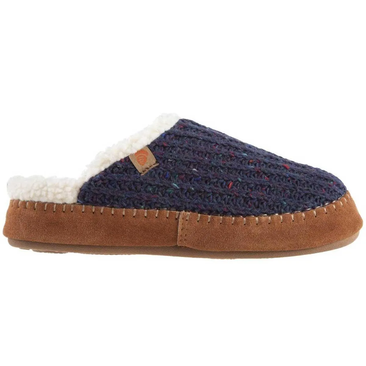 Acorn Women’s Clog - Sustainable Camden Navy Wool Rubber Outsole, M | A20136NBLWM