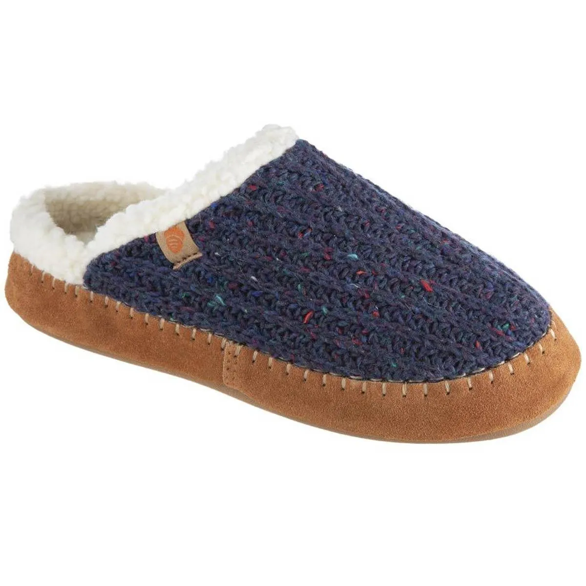Acorn Women’s Clog - Sustainable Camden Navy Wool Rubber Outsole, M | A20136NBLWM