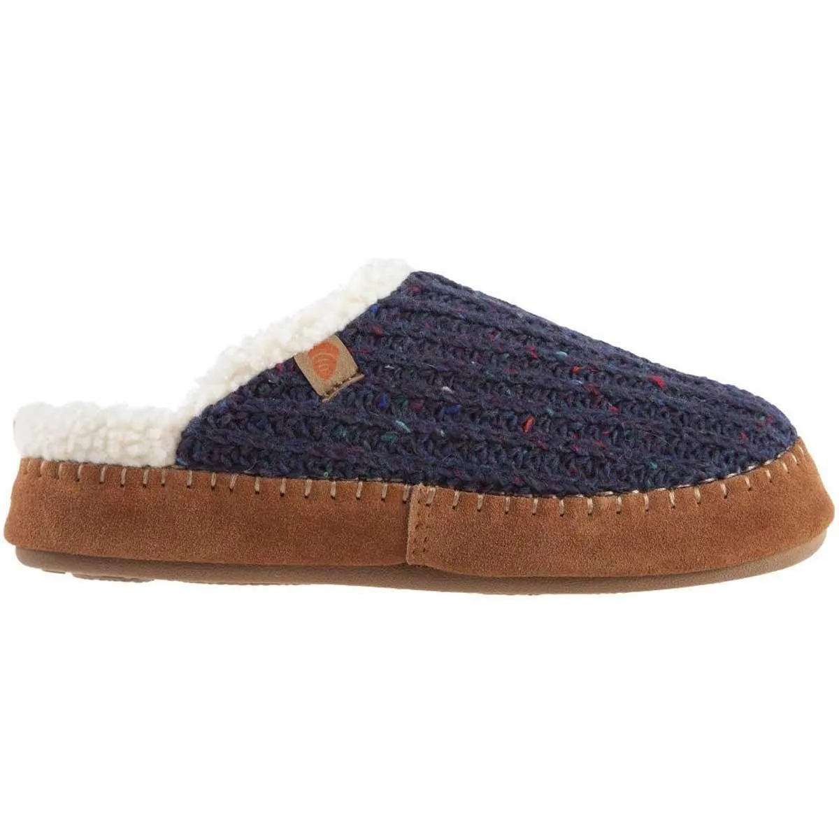 Acorn Women’s Clog - Sustainable Camden Navy Wool Rubber Outsole, S | A20136NBLWS