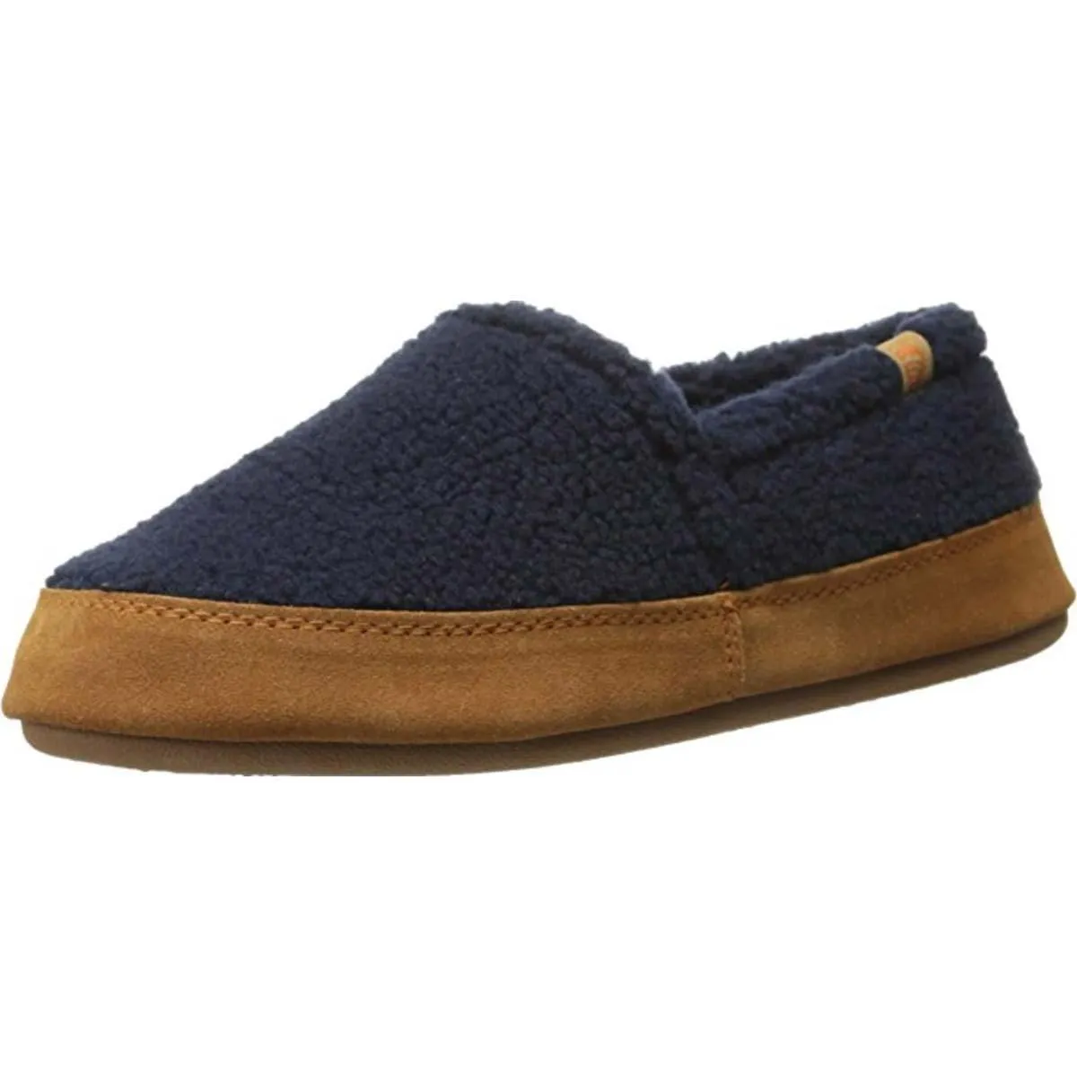 Acorn Women’s Moc Slippers - Original Cozy, Navy Popcorn, Small | A10080NPCWS
