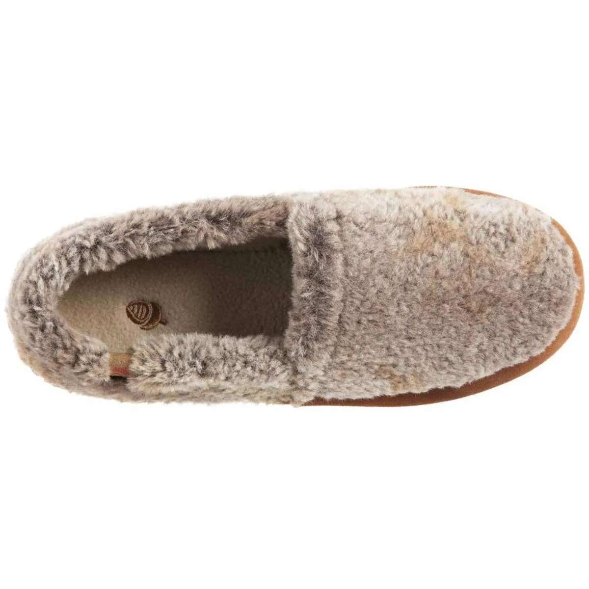 Acorn Women’s Moc Slippers - Original Non-Slip, Brown Berber, Small | A10080BOBWS