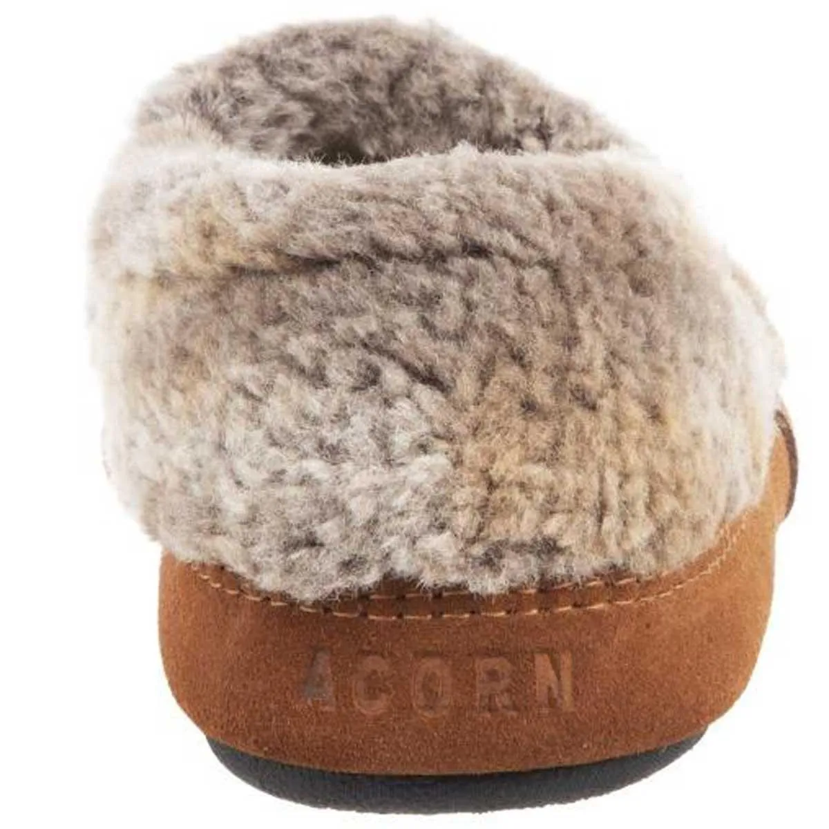 Acorn Women’s Moc Slippers - Original Non-Slip, Brown Berber, Small | A10080BOBWS