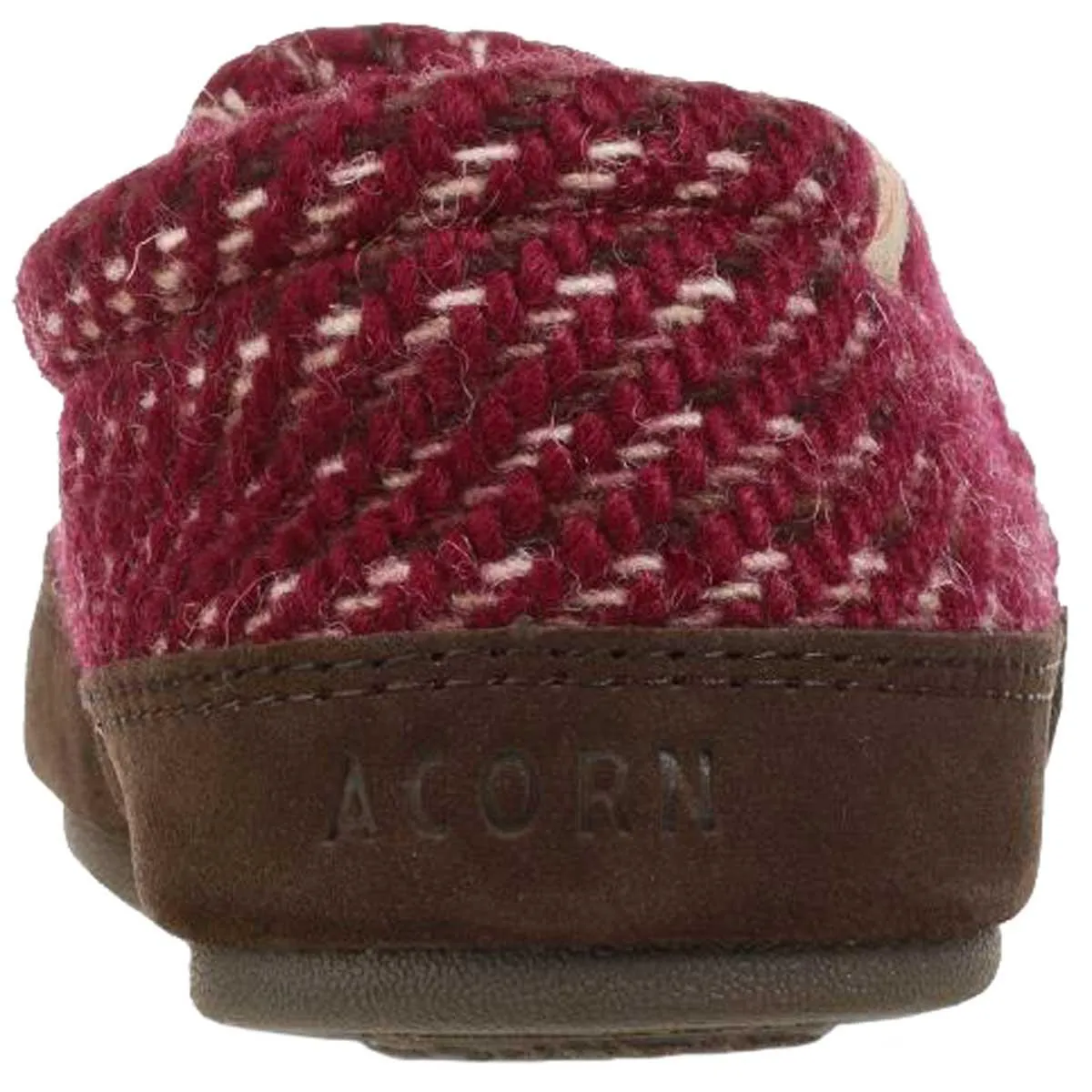 Acorn Women’s Moc Slippers - Textured Weatherproof, Garnet, X-Large | A10080GARWXL