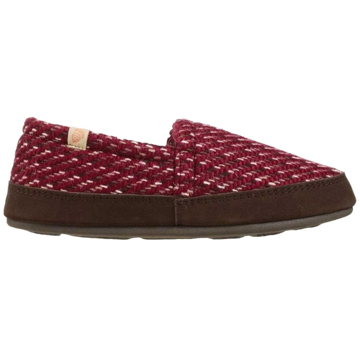 Acorn Women’s Moc Slippers - Textured Weatherproof, Garnet, X-Large | A10080GARWXL