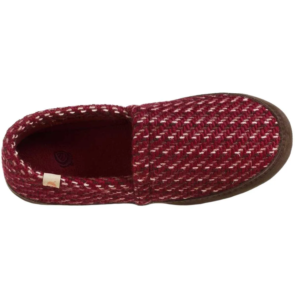 Acorn Women’s Moc Slippers - Textured Weatherproof, Garnet, X-Large | A10080GARWXL