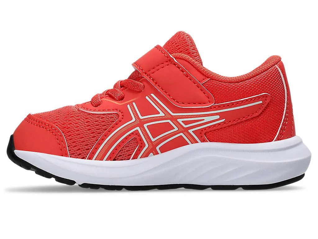 ASICS KIDS CONTEND 9 HOOK N' LOOP CORAL RUNNING SHOES