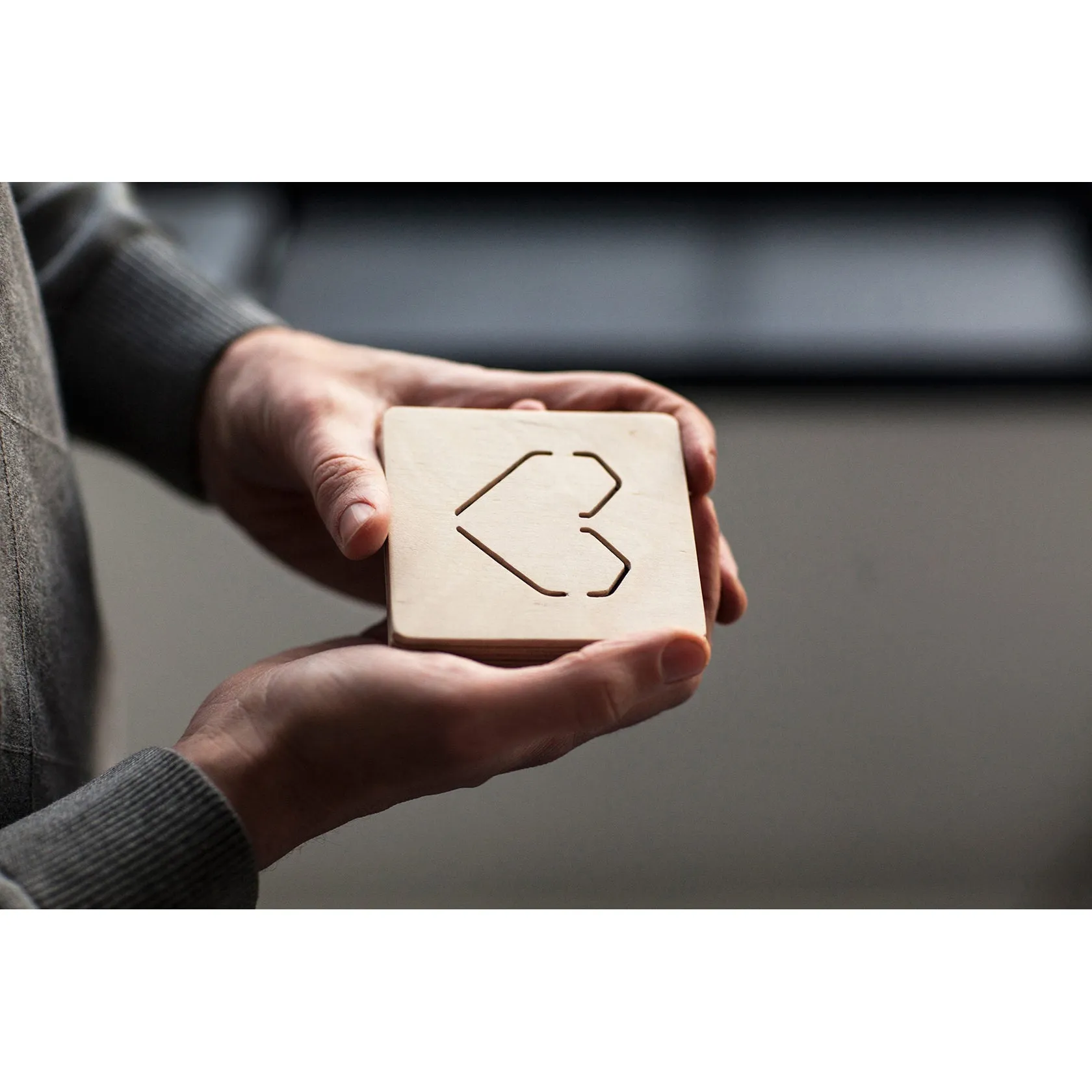 babai Wooden Classic Board Game Tic Tac Toe Love Is