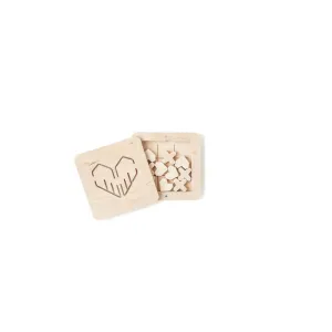 babai Wooden Classic Board Game Tic Tac Toe Love Is