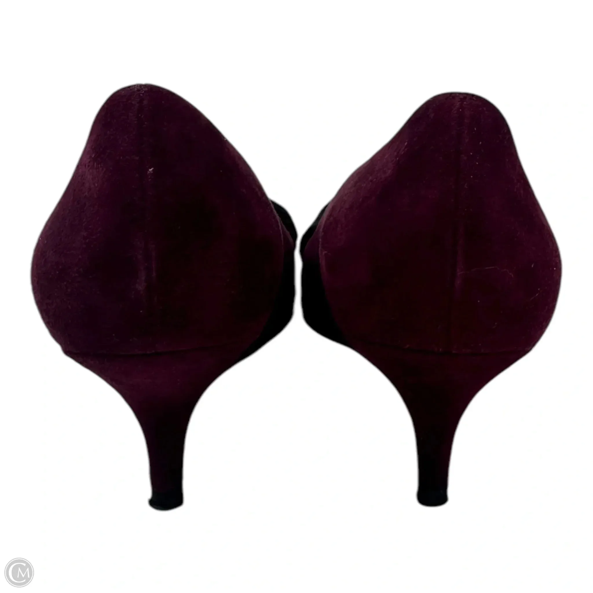 Calfhair Bow Shoes Designer By Stuart Weitzman In Maroon, Size: 7.5