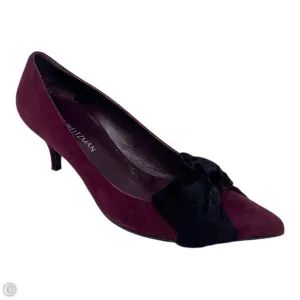 Calfhair Bow Shoes Designer By Stuart Weitzman In Maroon, Size: 7.5