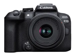 Canon EOS R10 - Digital camera - mirrorless - 24.2 MP - APS-C - 4K / 60 fps - 2.5x optical zoom RF-S 18-45mm F4.5-6.3 IS STM 5331C009