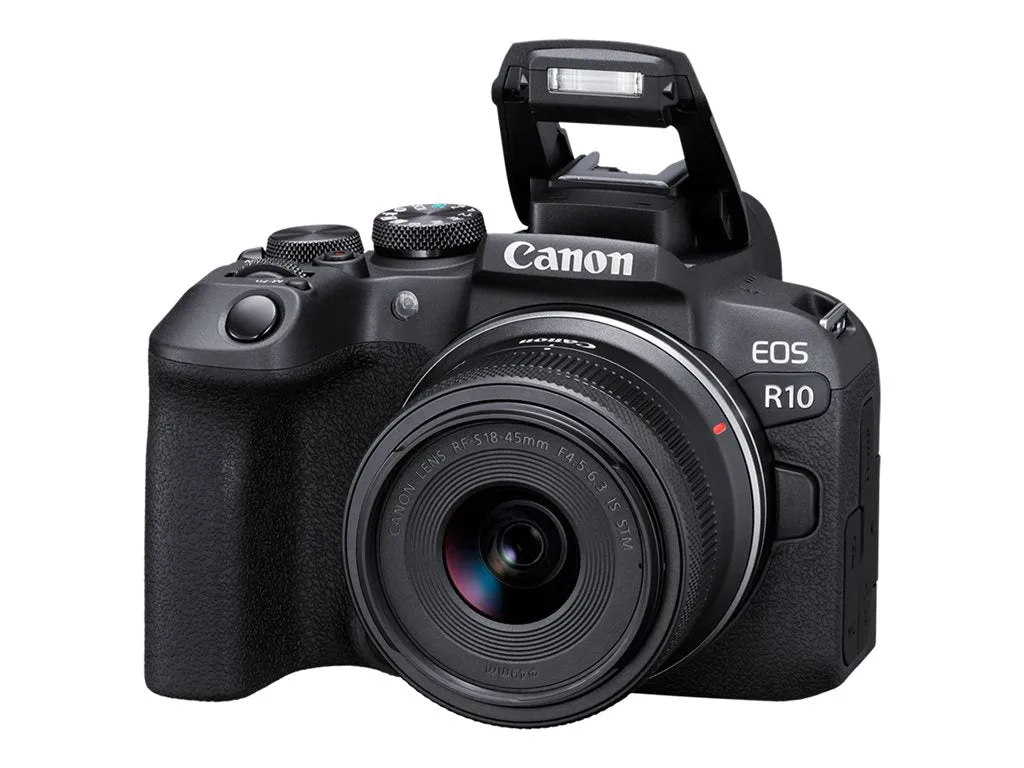 Canon EOS R10 - Digital camera - mirrorless - 24.2 MP - APS-C - 4K / 60 fps - 2.5x optical zoom RF-S 18-45mm F4.5-6.3 IS STM 5331C009