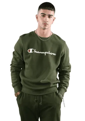 Champion Men’s Script Crew Forrest Green