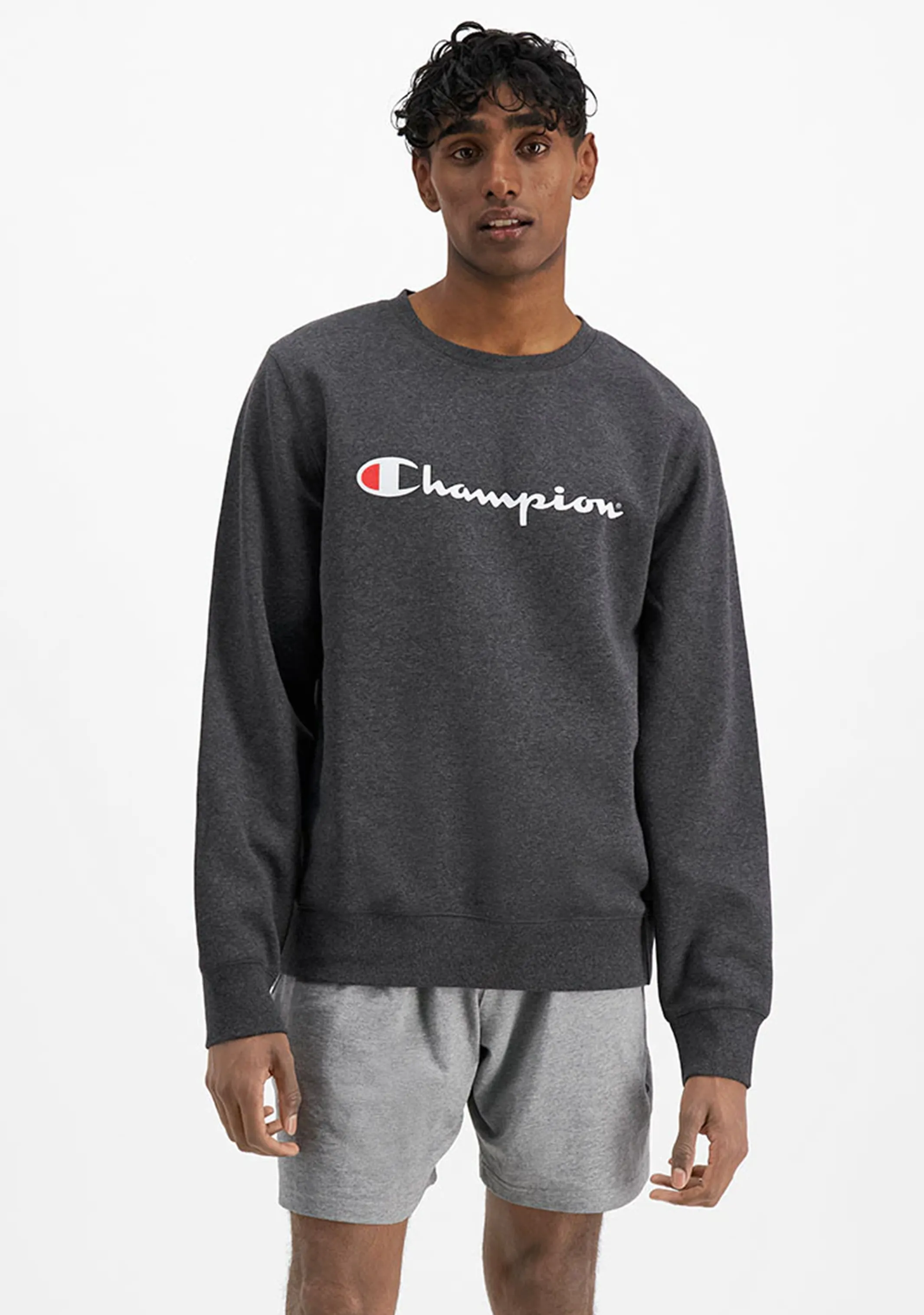 Champion Men’s Script Crew Granite Heather