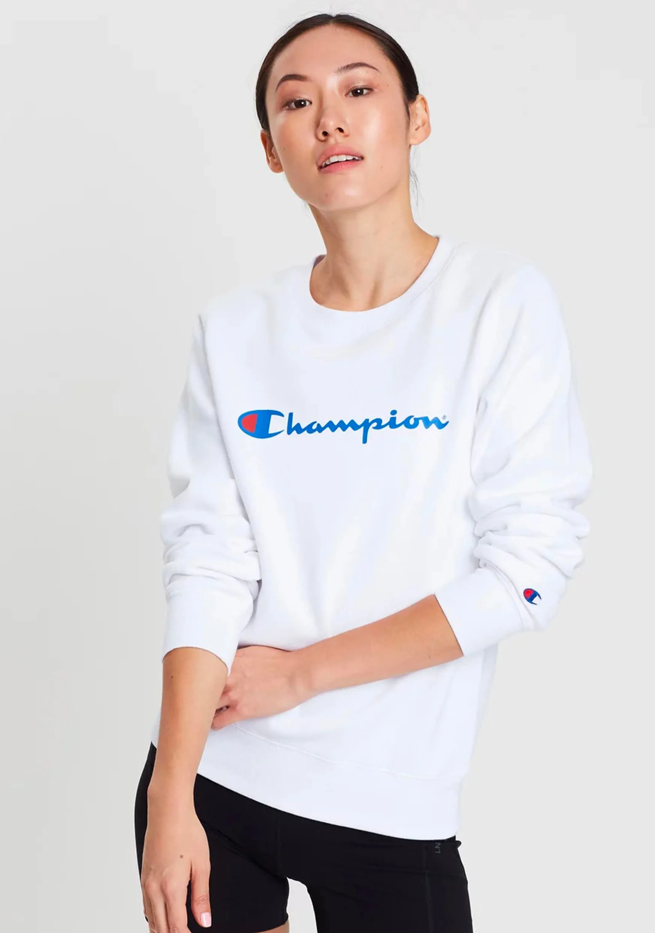 Champion Women’s Script Crew White