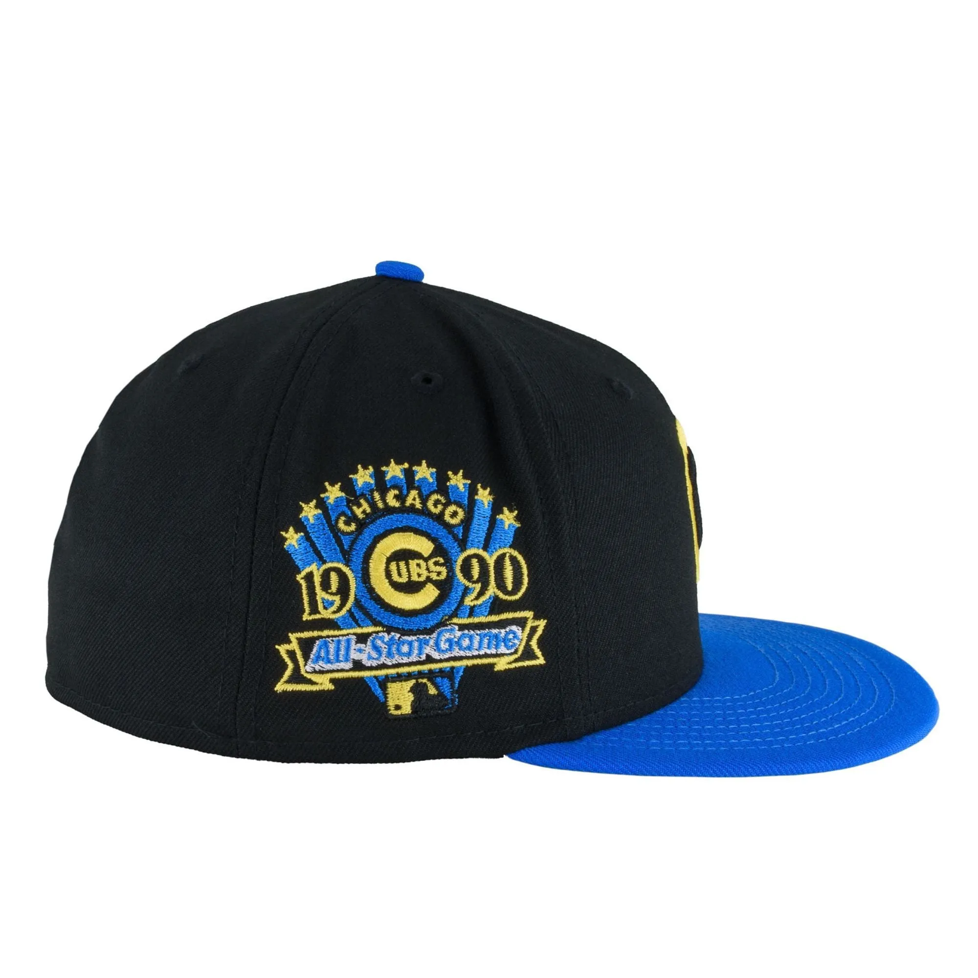 Chicago Cubs Black/Southwest Blue 1990 ASG New Era 59FIFTY Fitted Hat