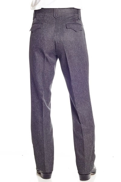 Circle S Mens Charcoal Polyester Western Unhemmed Ranch Dress Pant 34