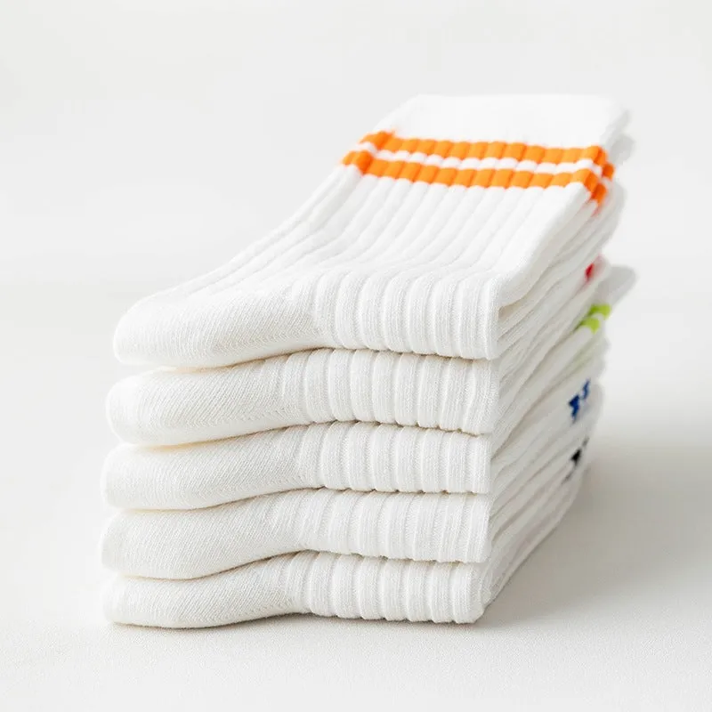 Cotton Socks 5 pairs - C4B 04 Middle Tube Style