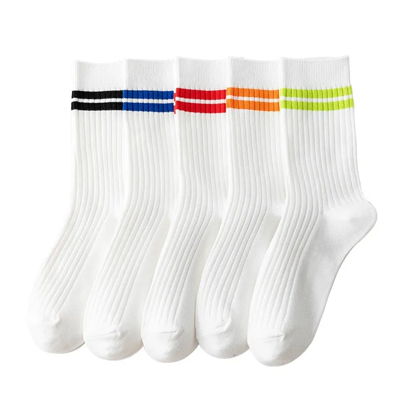 Cotton Socks 5 pairs - C4B 04 Middle Tube Style
