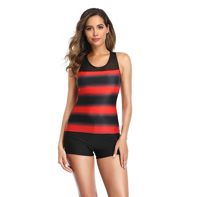 Explosive slim conservative split swimsuit sports swimwear Europe and America