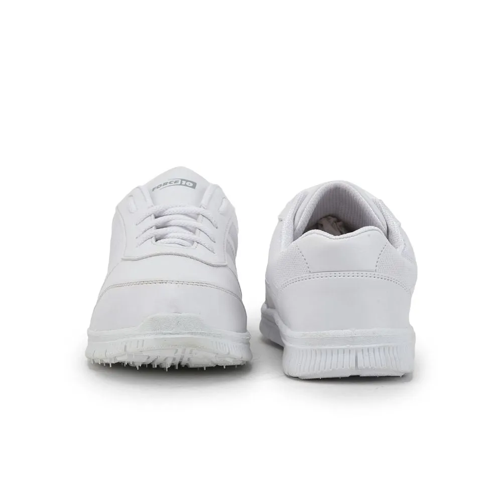 Force 10 White Lacing Uniform School Shoes For Kids GOLA-SCHL By Liberty