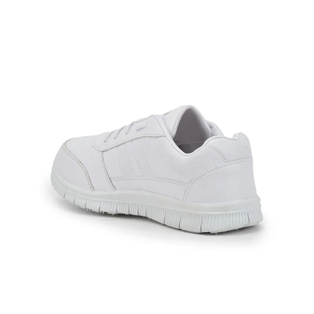 Force 10 White Lacing Uniform School Shoes For Kids GOLA-SCHL By Liberty