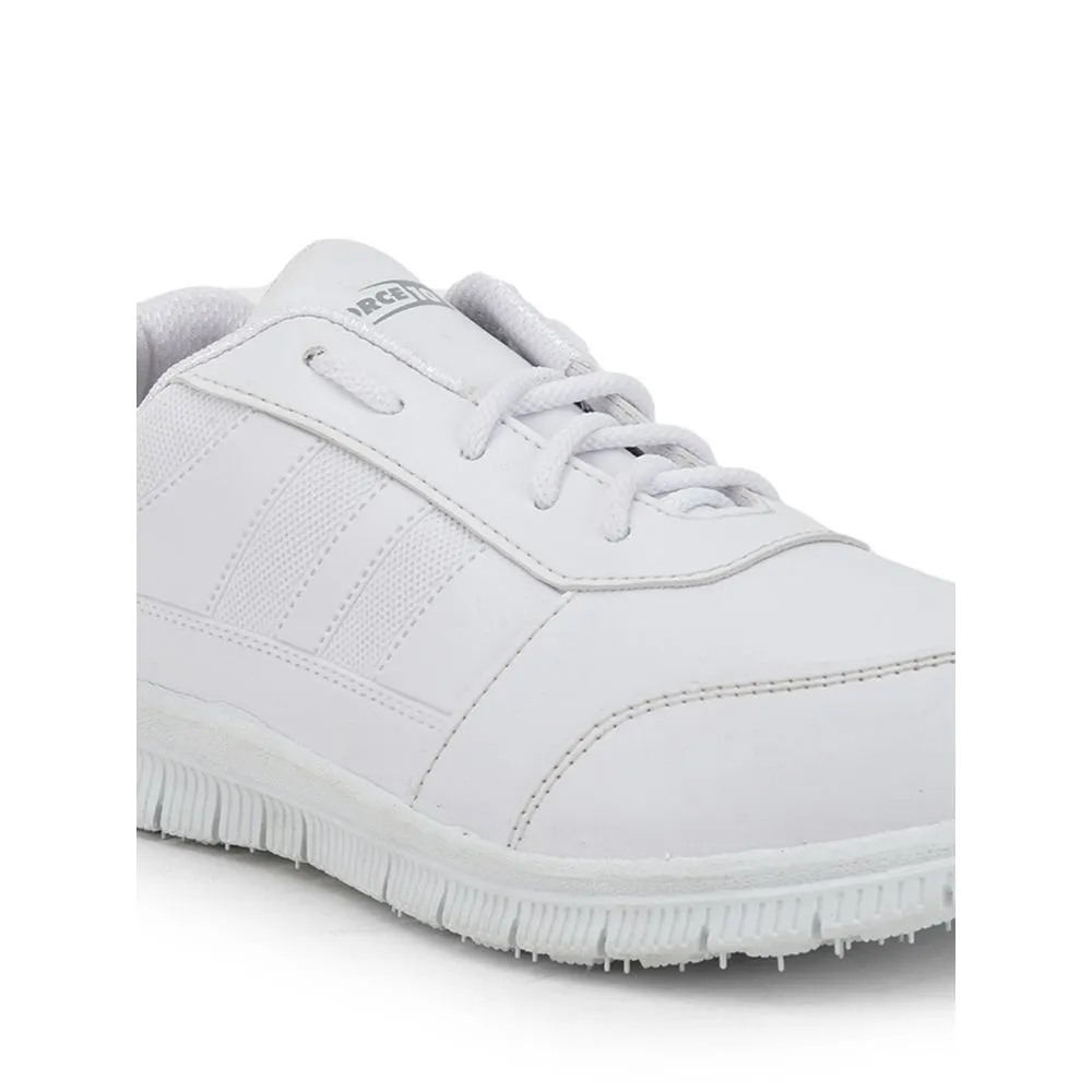 Force 10 White Lacing Uniform School Shoes For Kids GOLA-SCHL By Liberty