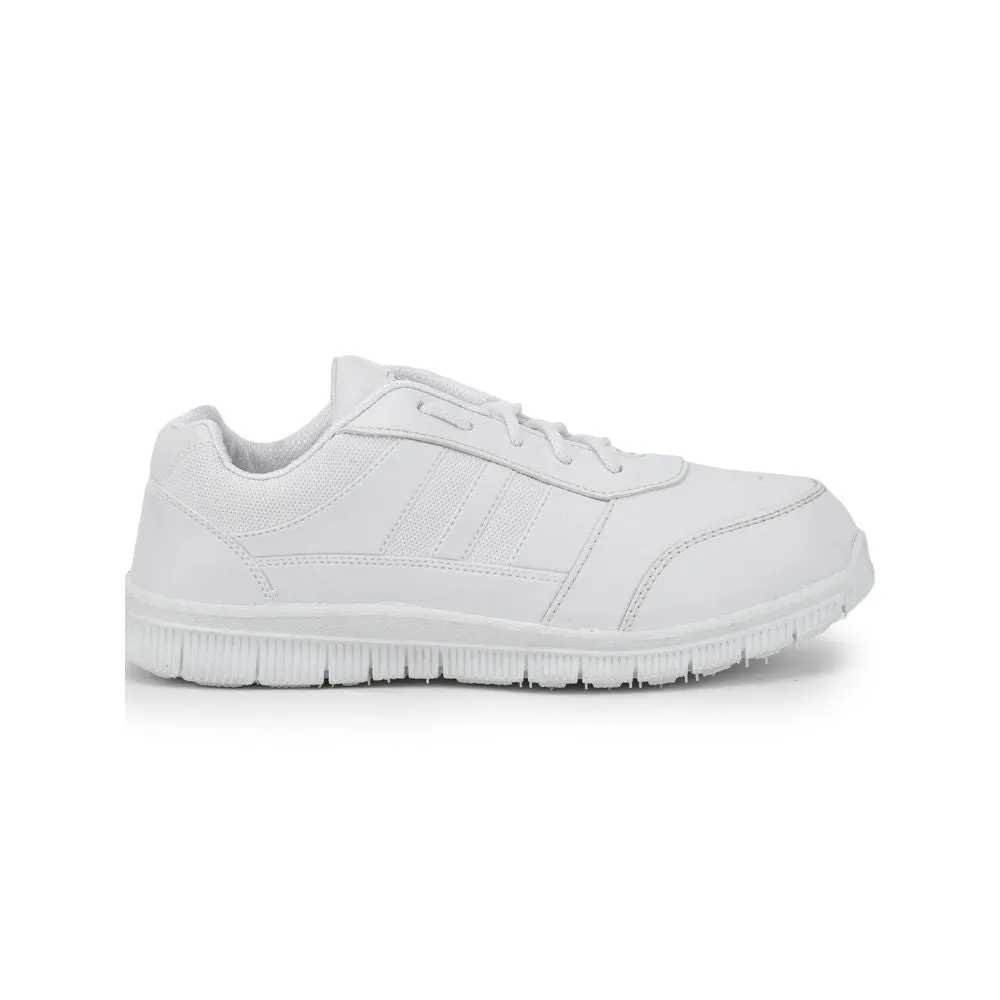 Force 10 White Lacing Uniform School Shoes For Kids GOLA-SCHL By Liberty