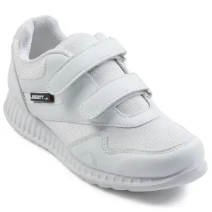 Force 10 White Velcro Uniform School Shoes For Kids 9906-90VGN By Liberty
