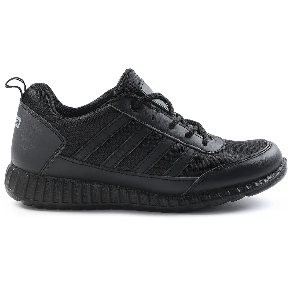 Force10 Black Lacing Uniform School Shoes For Kids 9906-90SL By Liberty