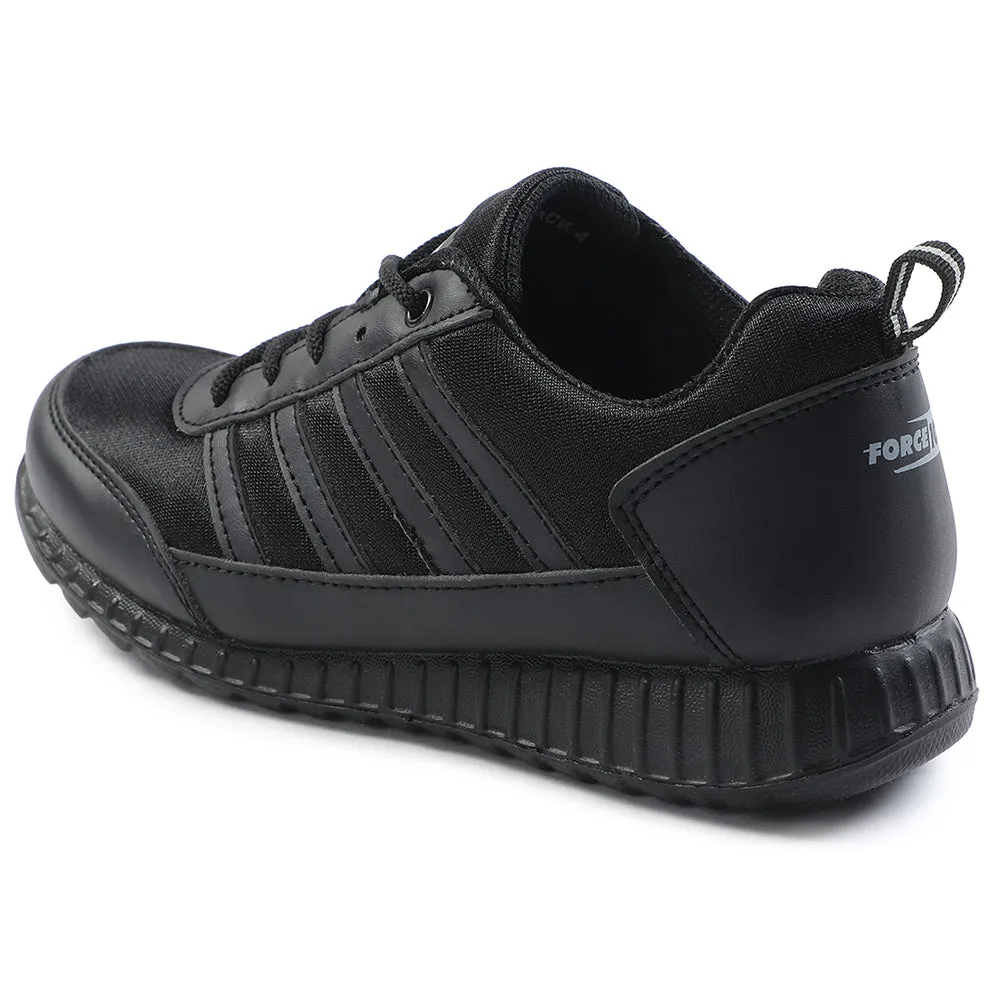 Force10 Black Lacing Uniform School Shoes For Kids 9906-90SL By Liberty