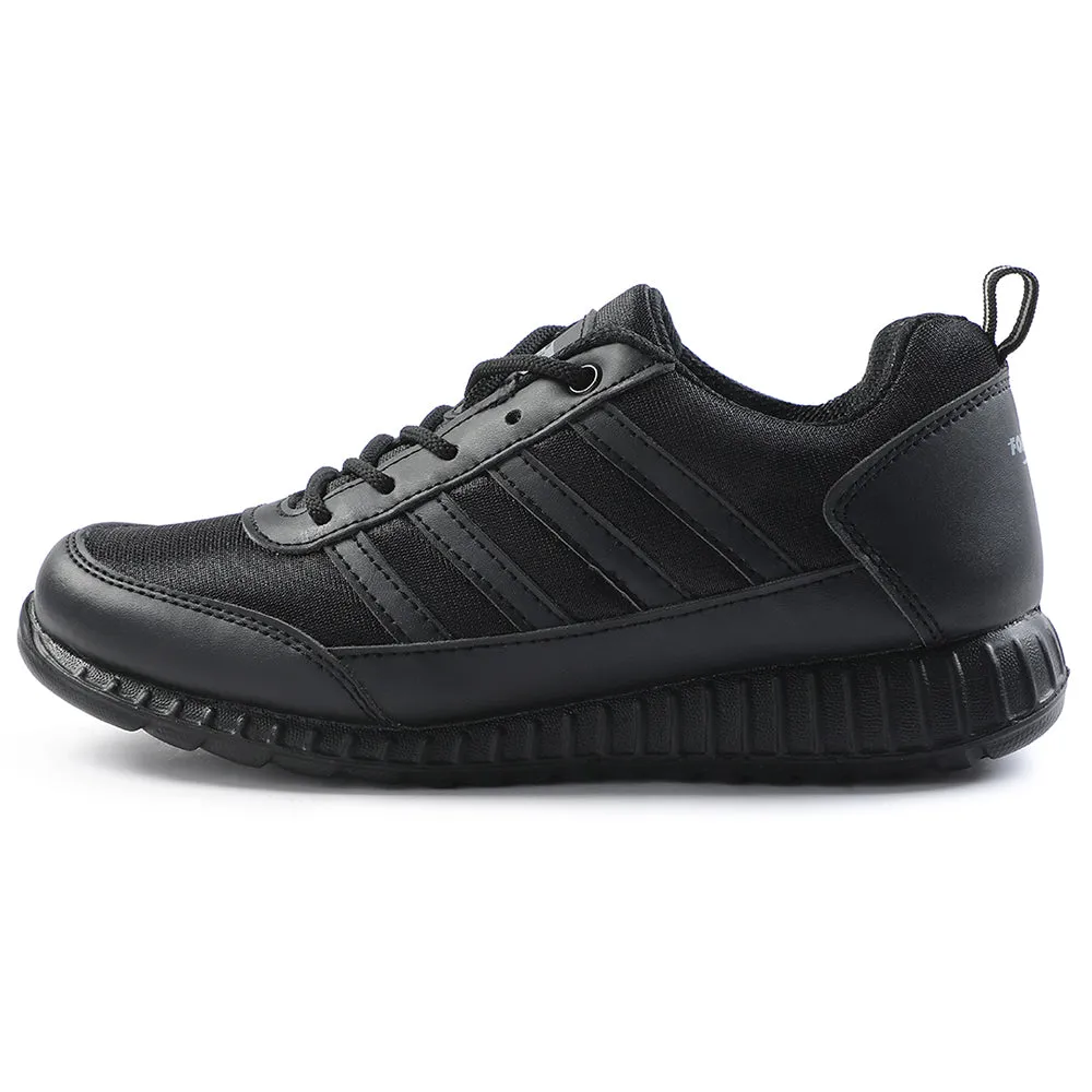 Force10 Black Lacing Uniform School Shoes For Kids 9906-90SL By Liberty