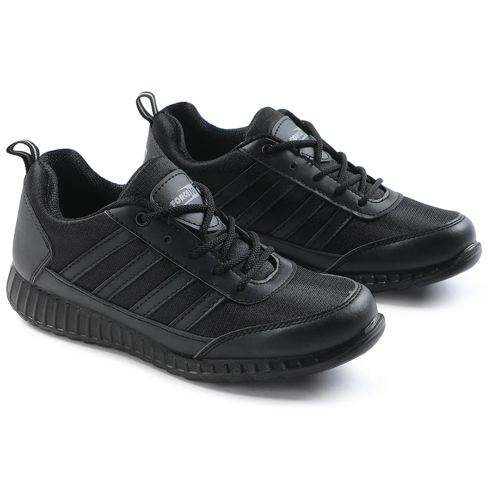 Force10 Black Lacing Uniform School Shoes For Kids 9906-90SL By Liberty