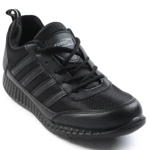 Force10 Black Lacing Uniform School Shoes For Kids 9906-90SL By Liberty