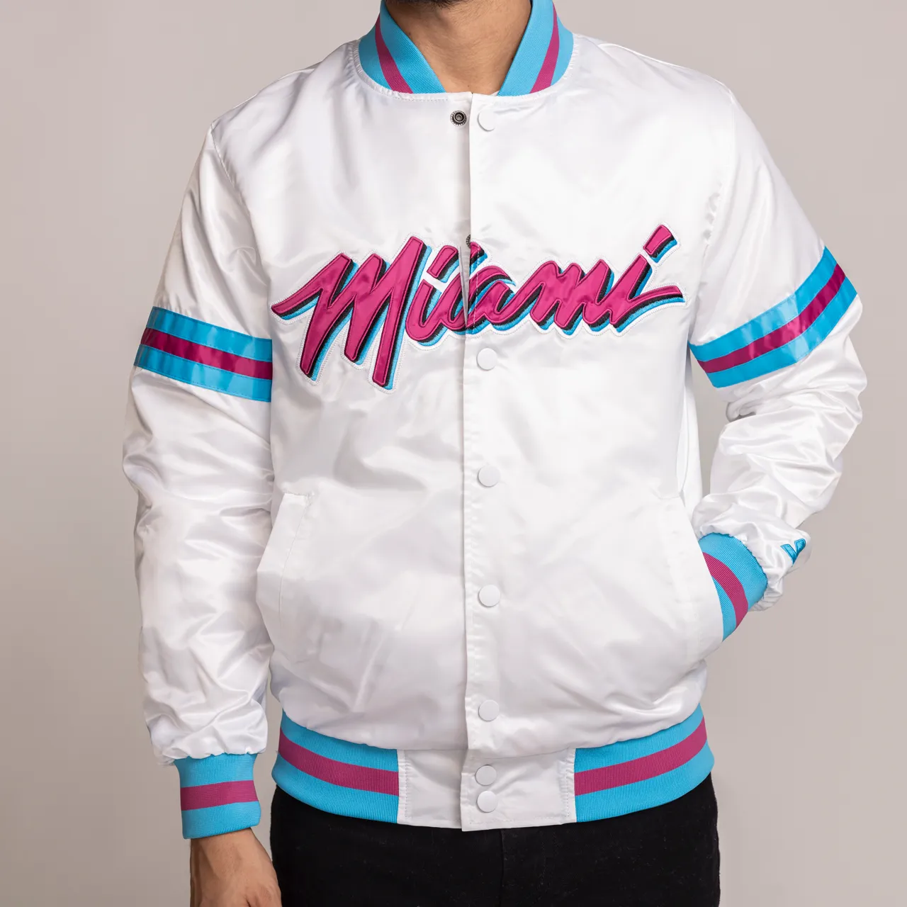 G-III Sports Miami HEAT Original Vice Varsity Jacket