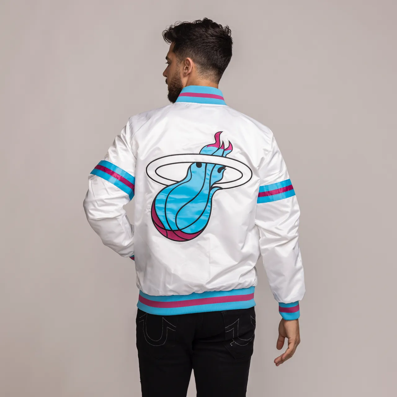 G-III Sports Miami HEAT Original Vice Varsity Jacket