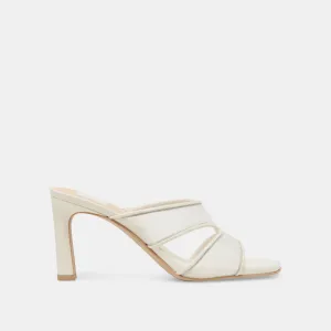 GITEL HEELS OFF WHITE MESH