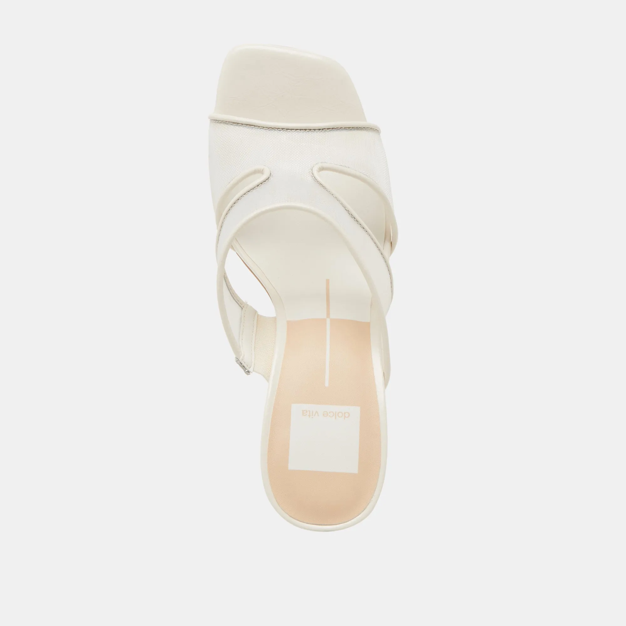 GITEL HEELS OFF WHITE MESH