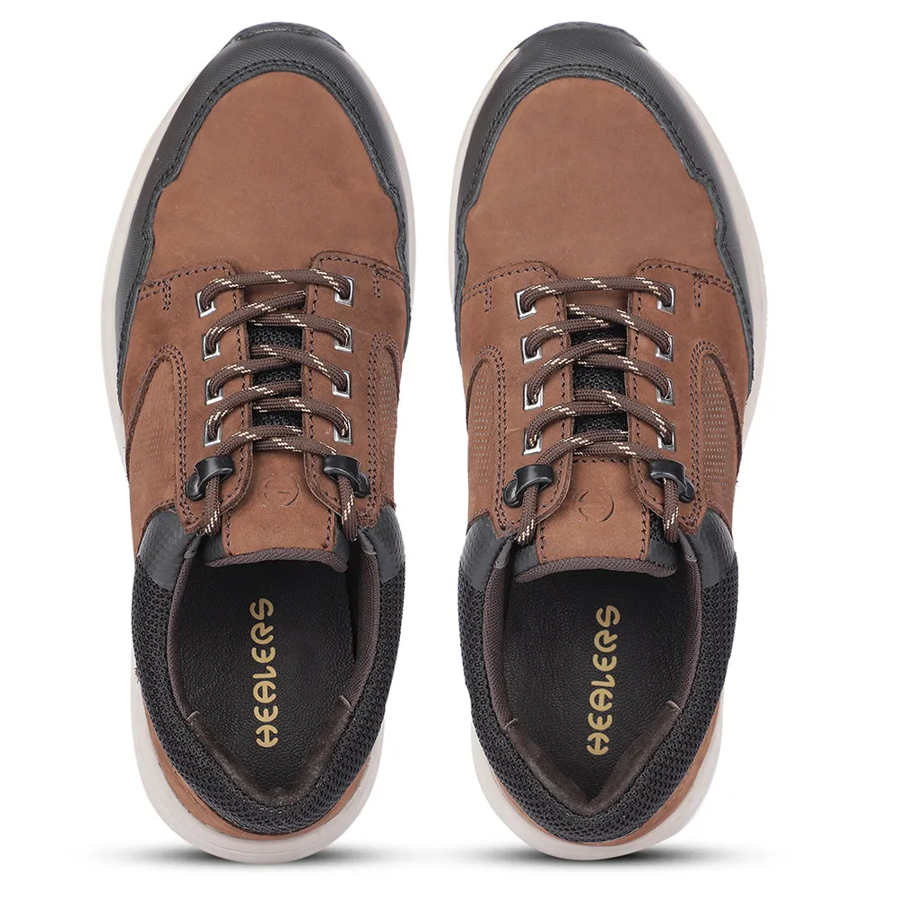 Healers Casual Brown Lacing Shoes For Men A576-05 By Liberty