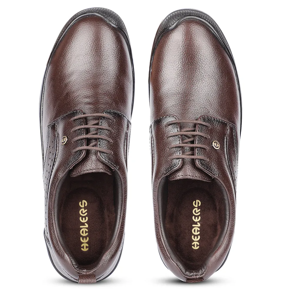 Healers Casual Brown Lacing Shoes For Men B049-01 By Liberty