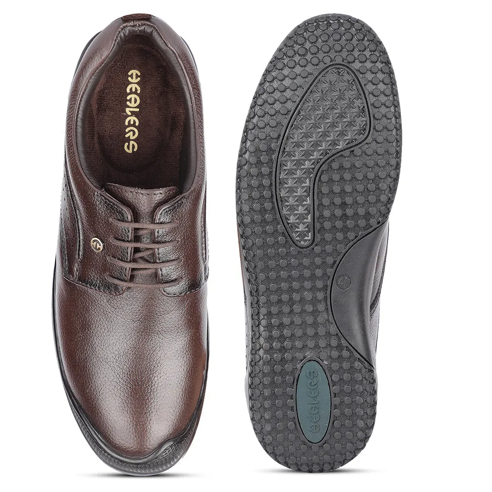 Healers Casual Brown Lacing Shoes For Men B049-01 By Liberty