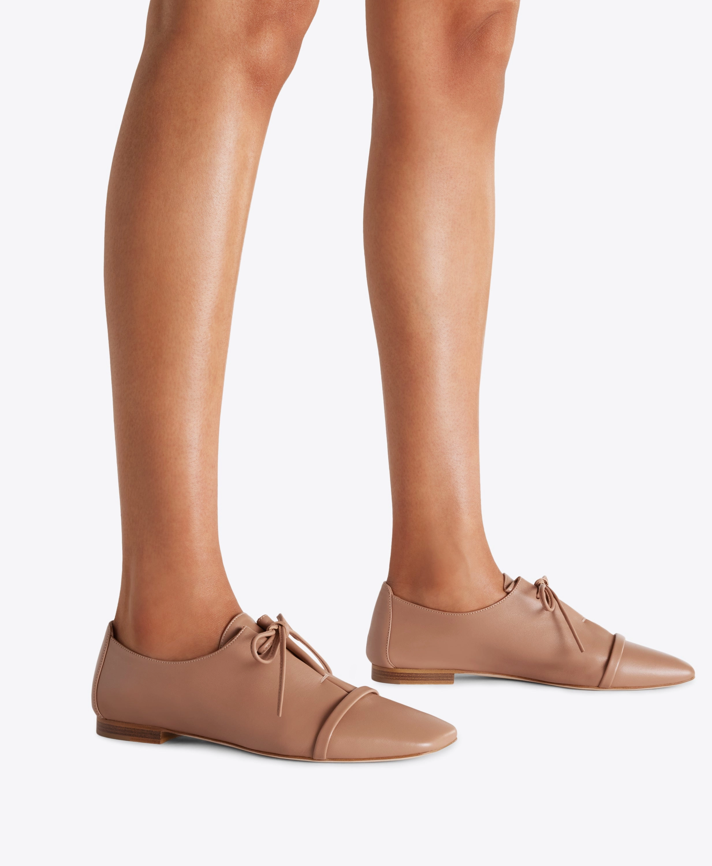Jean Blush Leather Flats