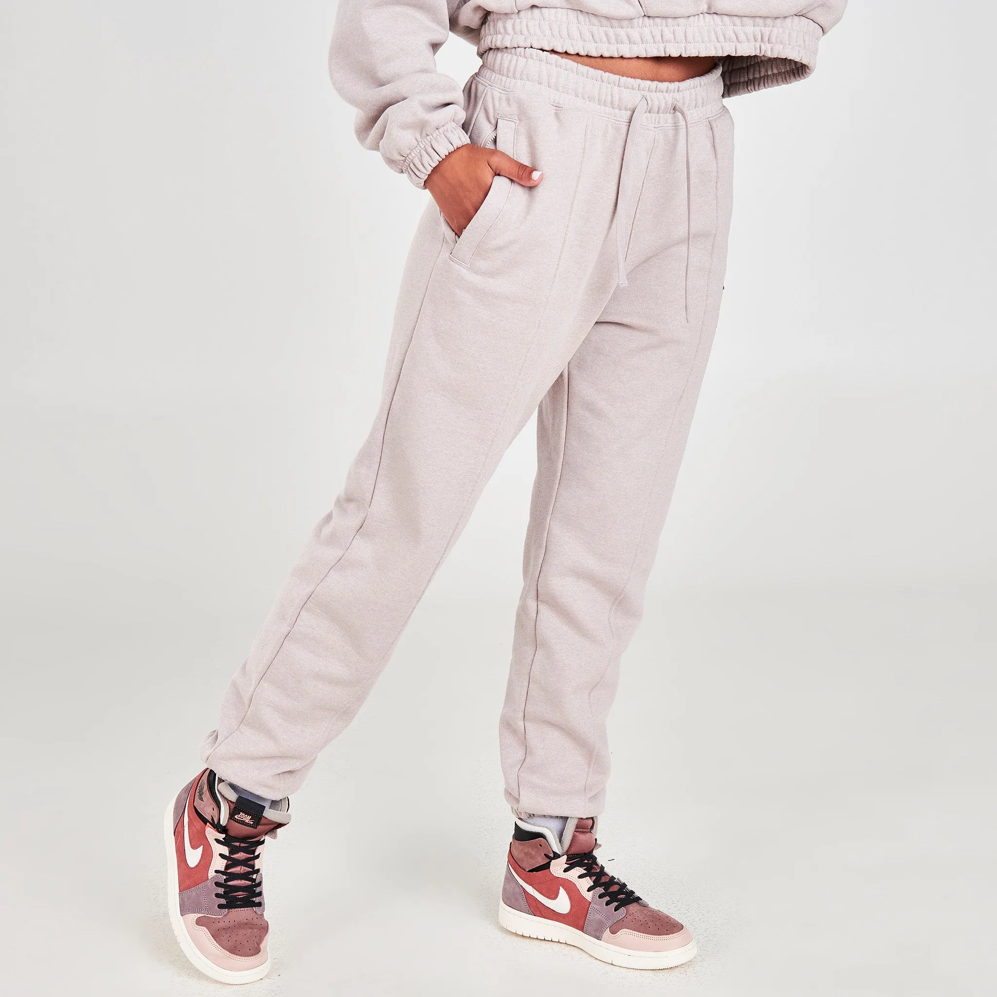 Jordan Women's Essential Fleece Pants Moon Particle / HTR - Thunder Grey